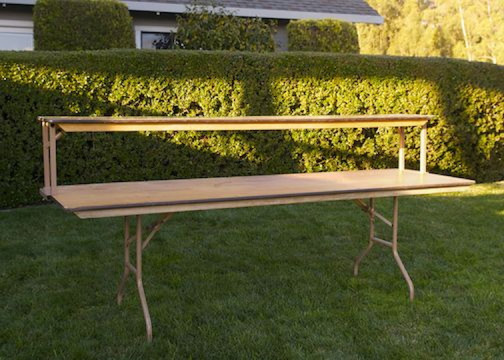 8' Banquet Table With Bar Riser